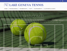 Tablet Screenshot of lakegenevatennis.com